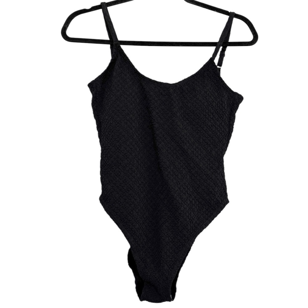 New Andie Swim Andie x Mindy Small Textured Black One Piece Limited Edition
